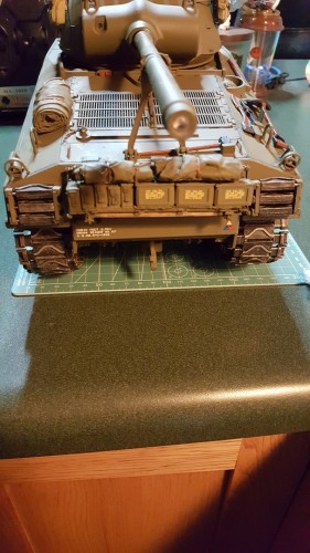 I was able to get the ammo cans and the two bedrolls bundled into one piece with the 3M tape.  Still needs tiedowns.