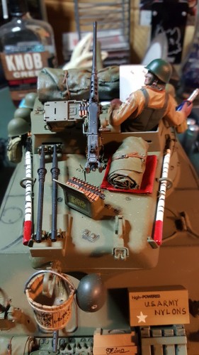 Rolled up tarp and folded identity panel were more difficult to paint as it's all one piece.