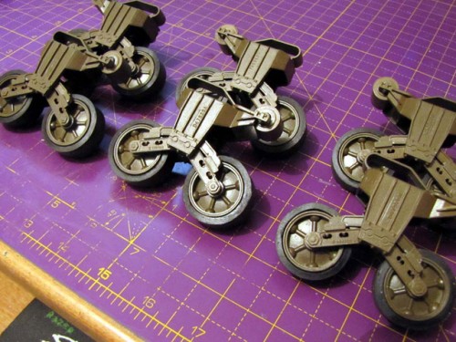 Finally I have my completed set of VVSS bogies all set for the lower hull