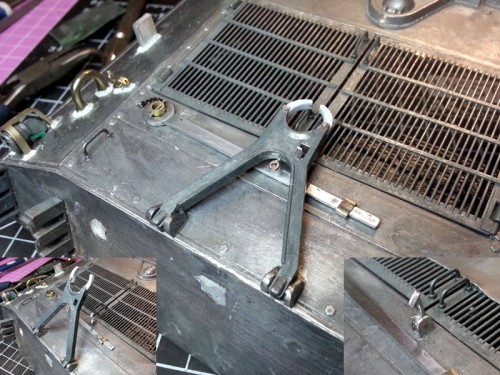 Also visible is the holder for the idler spanner.