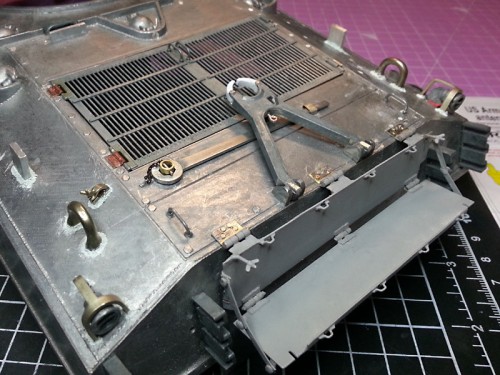 The eagle-eyed will also notice the addition of newly fabricated copper engine door hinges on the left. I would like to say this was another upgrade but, alas, it's not the case. Nope, it was a repair after Mr Ham-fisted (me) broke the original hinges which are made of Chinese cheese metal!