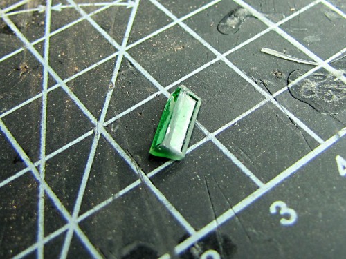 I used the viewing window and part of the base to start. I then added a clear plastic glass window painted with Tamiya clear green for effect and placed reflective foil behind this. I have no idea what color these windows were in reality (they 'appear' black or smoked) but since I only have the clear green to hand, and it looks good enough, I though I'd apply a little artistic license and go with it anyway. The periscope material is translucent so the clor shows through until it is painted of course.