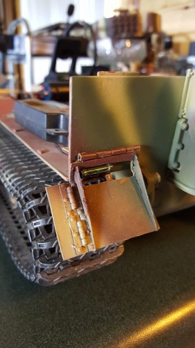 Jacks fender modded for the convoy light and a WIP on the paint match.