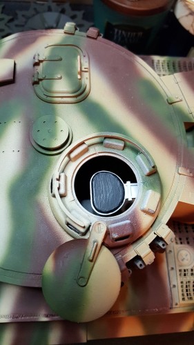 Overhead view of the installed Commanders 'perch'  24 hour Loc-Tite holds it in place.