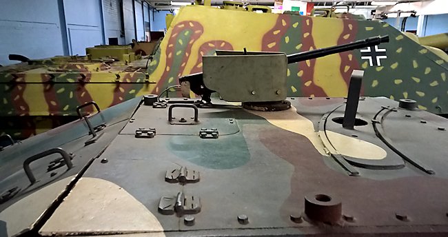 MG on Bovington Hetzer...