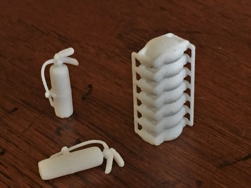 Shapeways fire extinguisher and Sherman gas caps