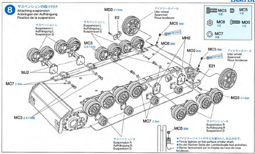 Tamiya Pz IV suspension mounting points...