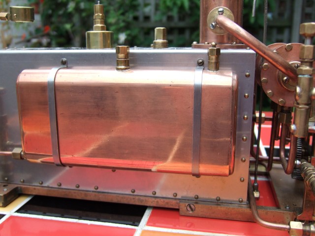 Side view of boiler