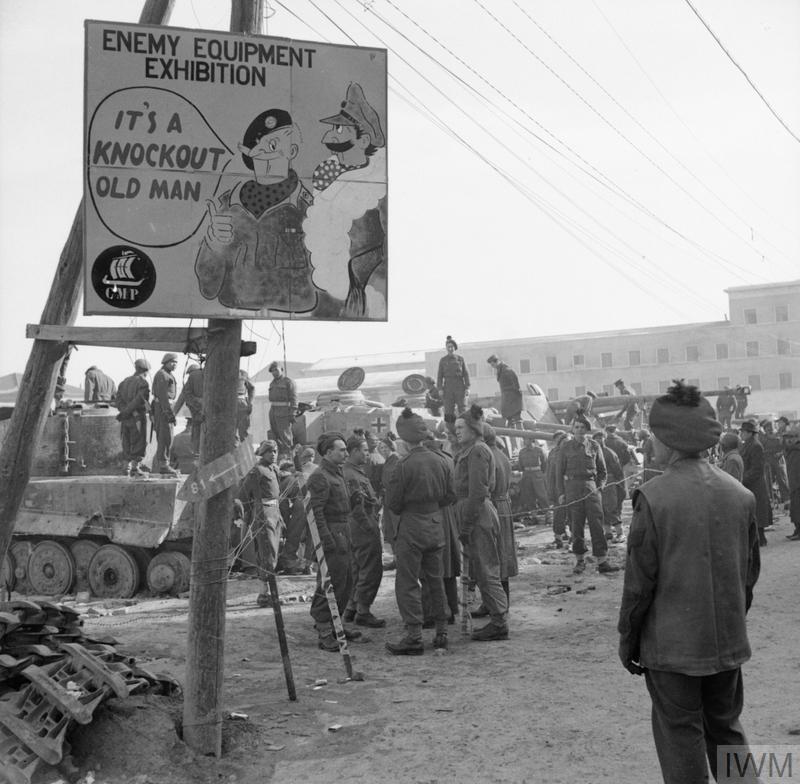 Enemy equipment exhibition- including Tigers, Jan. 1945