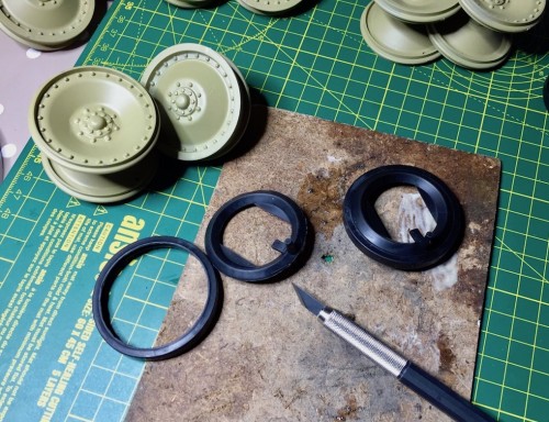 Tamiya Panther G rubber tyre sprues