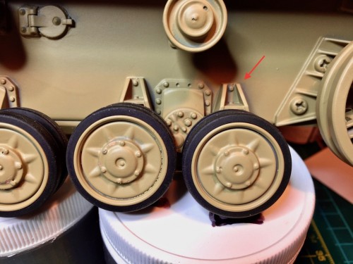 Tamiya's Panzer IV rear bump stop accurate positioning