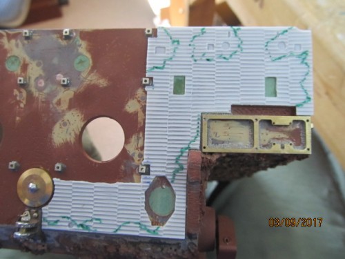 Marking damaged Zimmerit.