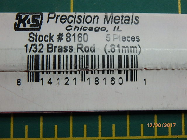 Brass rod for hinges