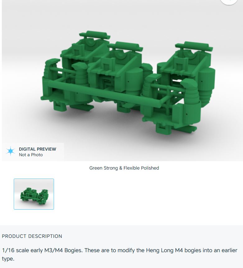 Shapeways M3 Bogies