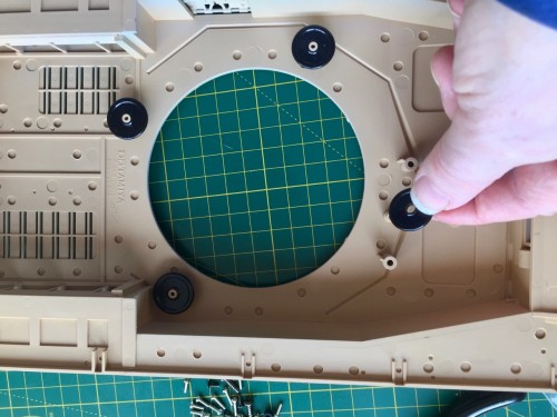 Turret ring bearings- controlling fit of turret ring in upper deck