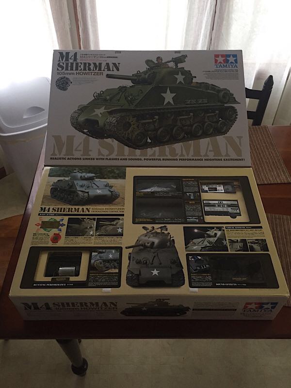 Opening the box.