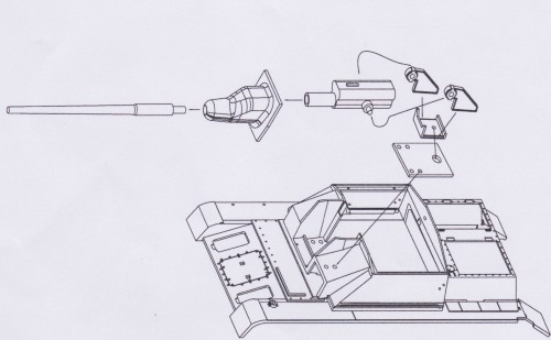 Asiatam StuG IV gun assembly