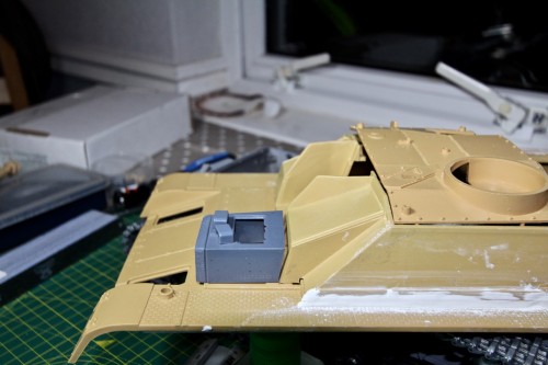 StuG IV- driver's Hatch assembly before modification