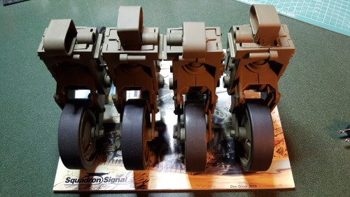 Finally, four complete bogie assemblies