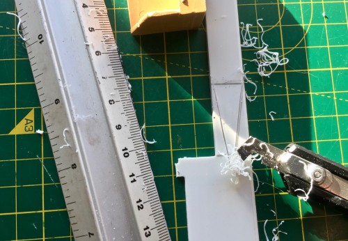 Asiatam StuG IV-making fillets for box.jpeg (306.2 KiB) Viewed 2771 times Making styrene fillets for Spare wheel container mountings