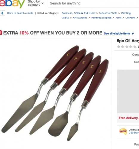 Budget palette knives..for Panzer Pampering