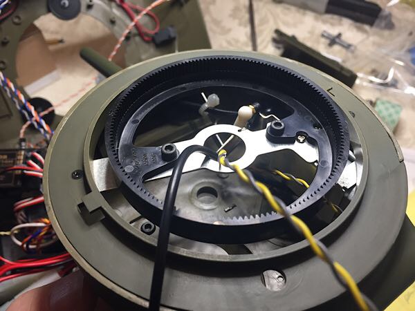 The components of the turret.