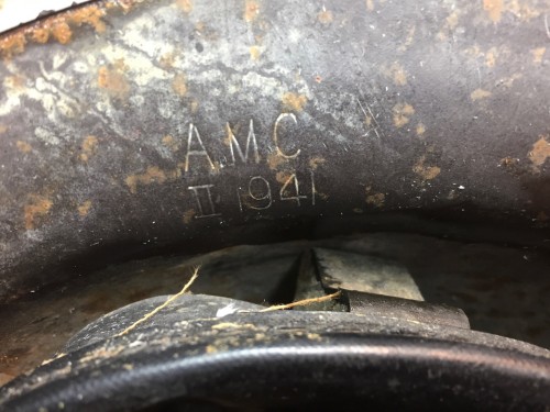 WW2 British 'Brodie' helmet. Made Feb 1941 by Austin