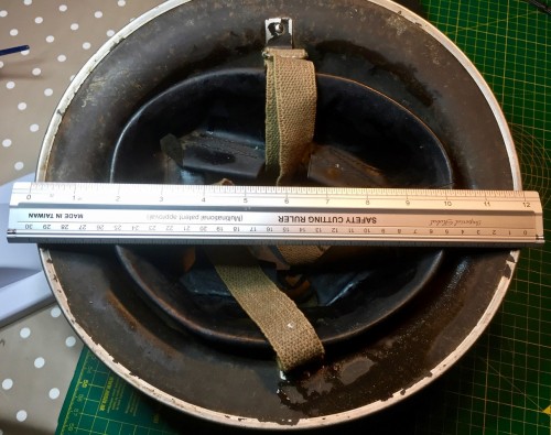 WW2 British Helmet- front to back measurement