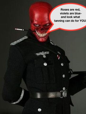 A very Coy Red Skull sends a Valentine to his true love- Himself!!