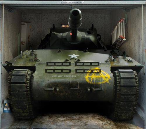 Style your Garage with a Tank-a stick on poster