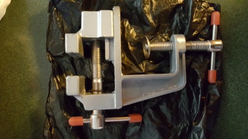 Inexpensive metal mini vice to hold objects while I use the Yankee drill