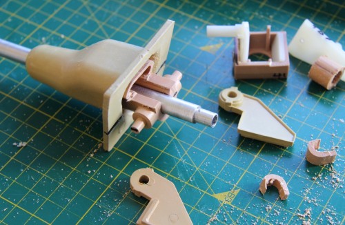 Modified breech assembly bonded in place