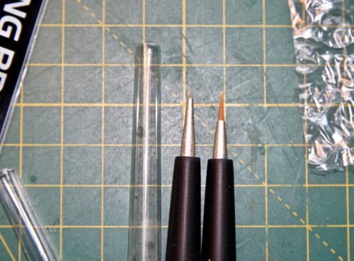 Ultra fine Tamiya brushes for accent line painting