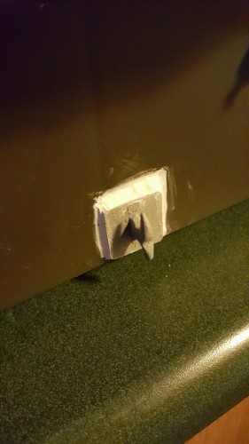 Putty blending underway on the lower hull side hooks