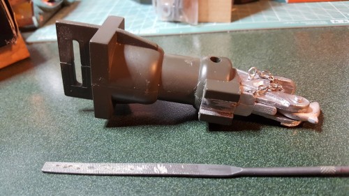 a little file work to begin...more later when the fabled tap and die set arrive...