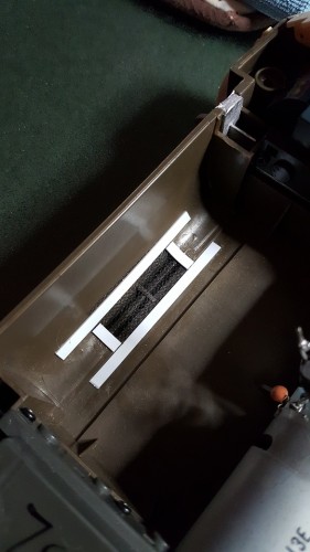 Triple layer of mesh made into a screen for those air flow slots.