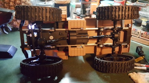 Still plastic but a better gearbox and actual servo used...