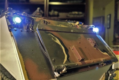 M113 headlights and trim vane