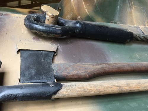 Panther axe and two cable mountings