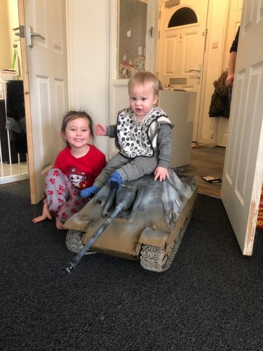 My 1/8 jagdpanther with the best tank crew going
