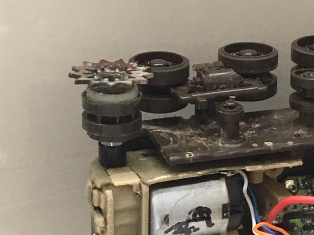 The drive sprocket shown here is from a 1\35 scale M1 Half Track and has a EP Sherman outer sprocket installed for scale look.