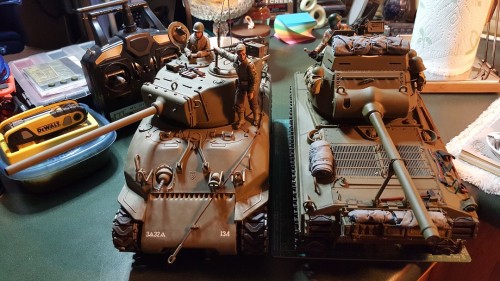 The old and the new...Paint is the same, weathering makes a big difference..jpg