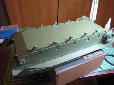 Starting to paint the hull
