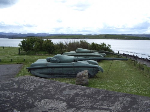 Dummy tanks on Loch Ewe