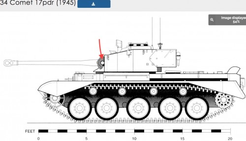 Comet-the pivot for the movable section of mantlet