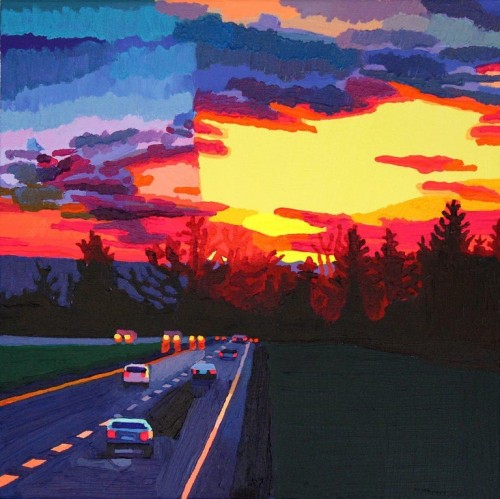 Highway at Dusk by J.Bishop