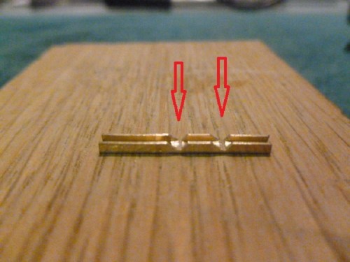 Brass channel with V grooves