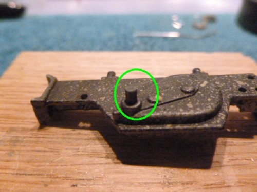 Jack drive shaft pin made fron 2.5mm drill bit