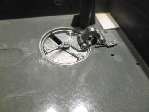 view of hatch from inside with styrene liner