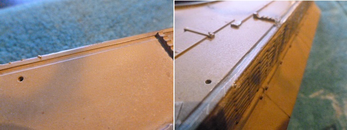Preparing the seem for a milliput &quot;weld&quot; line
